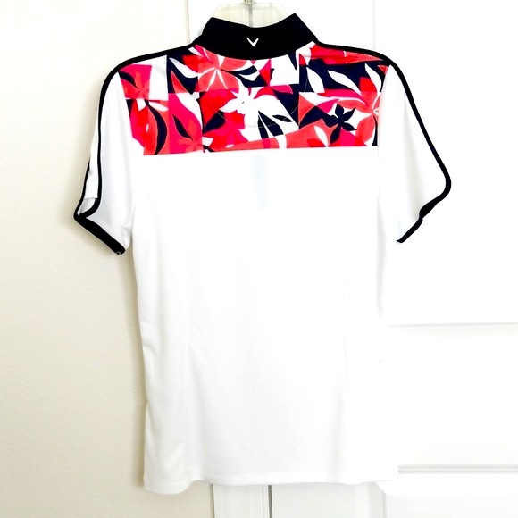 Women's White and Pink Geometric Top - Picture 3 of 10